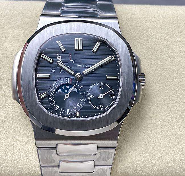 Patek Philippe Nautilus 5712/1A Steel Watch with Blue 40mm dial - 1