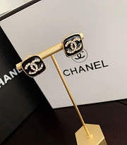 Chanel CC Logo Amphibole Earrings Black/Champagne Gold/Crystal lABH451 - 6