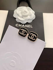 Chanel CC Logo Amphibole Earrings Black/Champagne Gold/Crystal lABH451 - 5