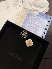 Chanel CC Logo Amphibole Earrings Black/Champagne Gold/Crystal lABH451 - 4